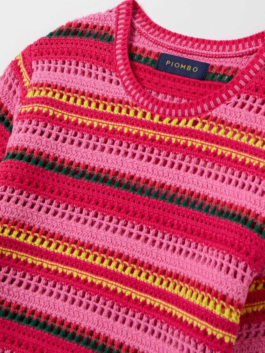 Multicoloured striped crochet sweater_5