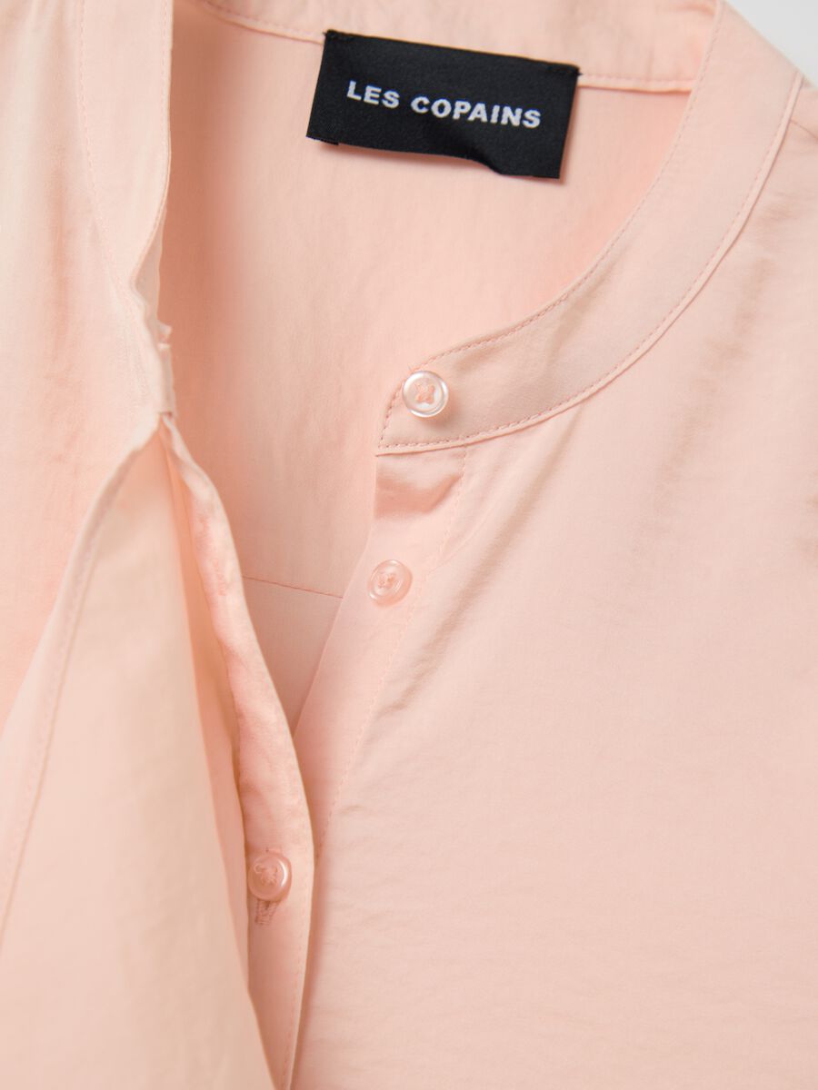 Pink sleeveless blouse with flounce_5