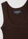 Women's Brown Stretch Fabric Vest_5