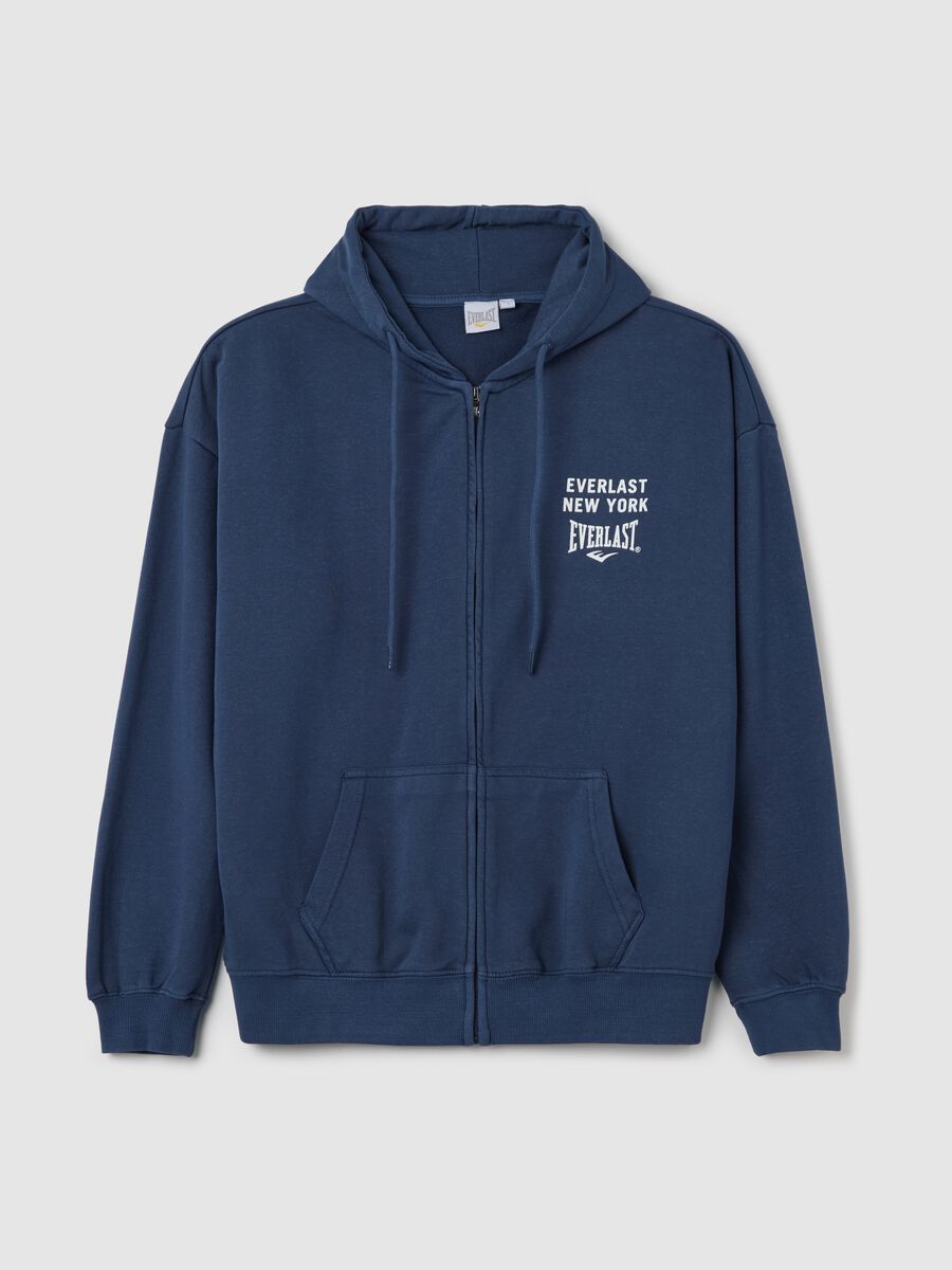 Blue full-zip sweatshirt with hood_4