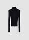 Full-Zip Ribbed Knit Black_0