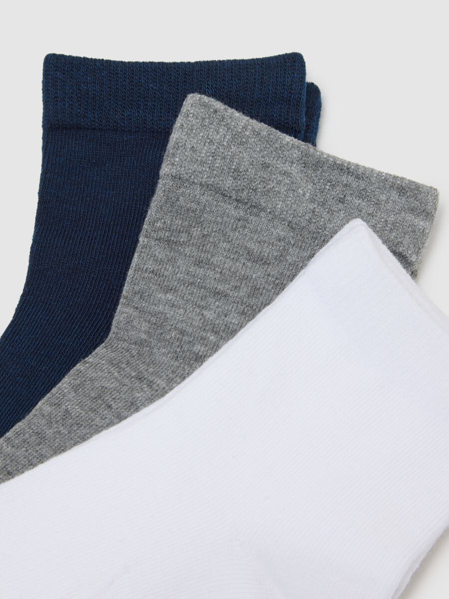 Multipack of multicoloured cotton blend short socks for boys, regular fit_2