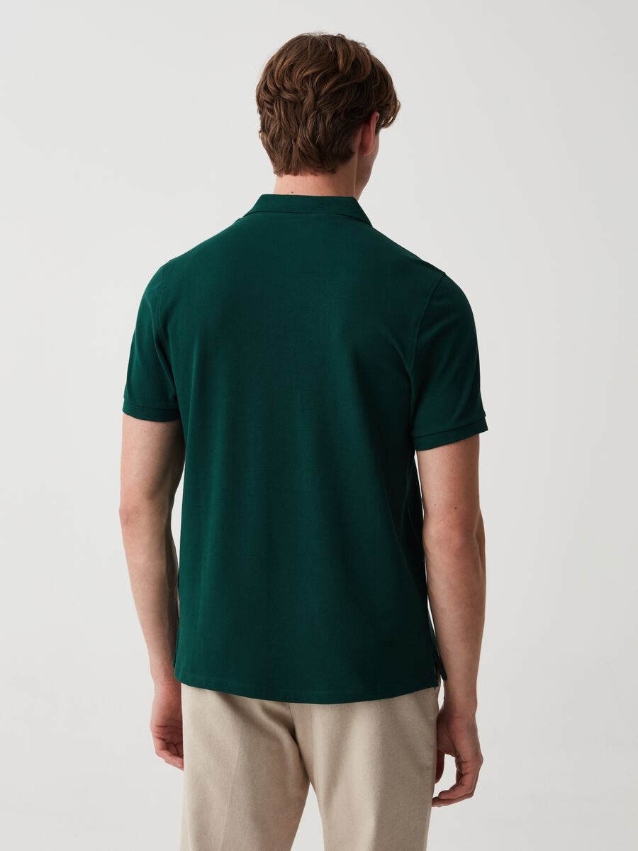 Organic cotton pique polo shirt_2