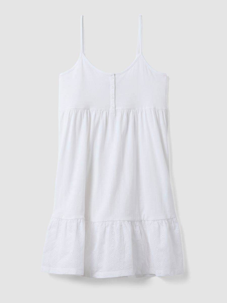 White organic cotton nightdress with thin straps_4