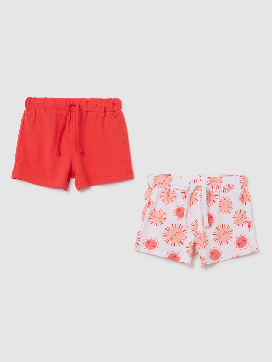 Girls' multicolour pure cotton shorts regular fit_0