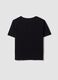 Black pure cotton T-shirt with floral print, regular fit_6