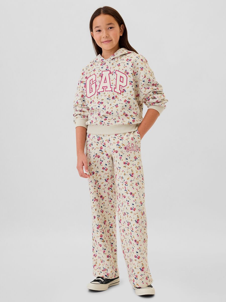 Wide-leg joggers with logo embroidery_0