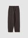 Regular Fit Brown Cotton Blend Trousers_4