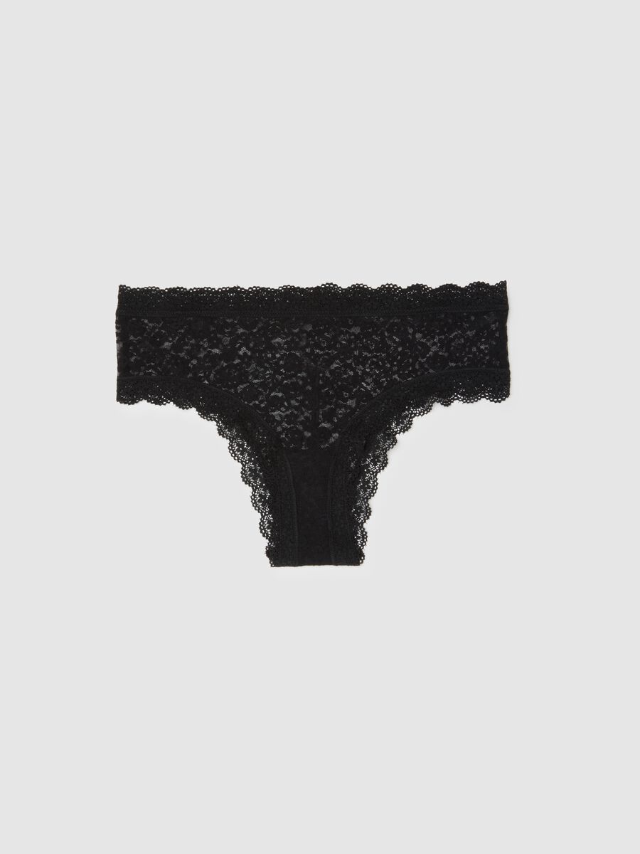 Black Stretch Lace Briefs_4