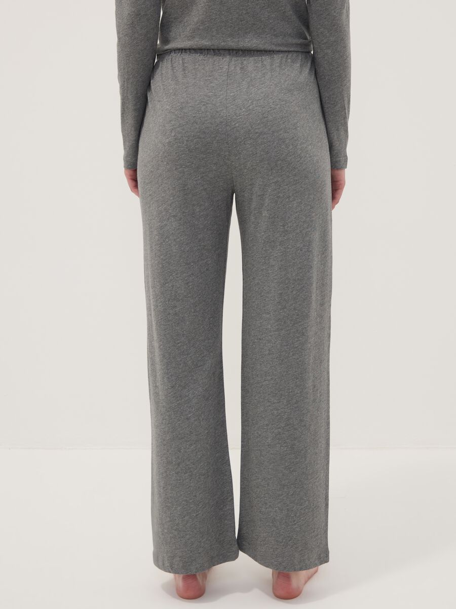 Pantaloni pigiama grigi in misto cotone viscosa_2