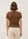 Brown pure cotton regular fit knitted sweater_2