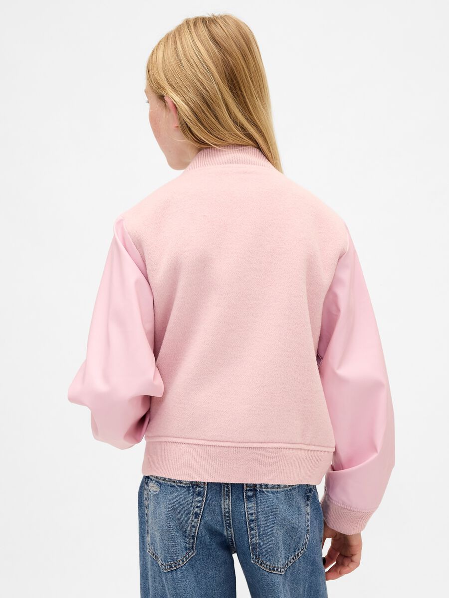 Bomber rosa in misto lana e fibre sintetiche_1