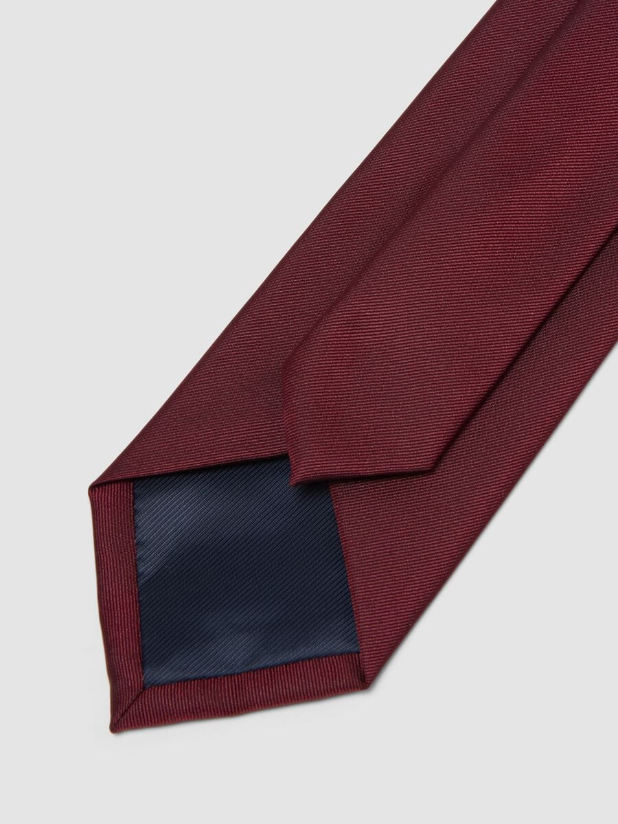Burgundy red tie with 7.5 cm blade_1