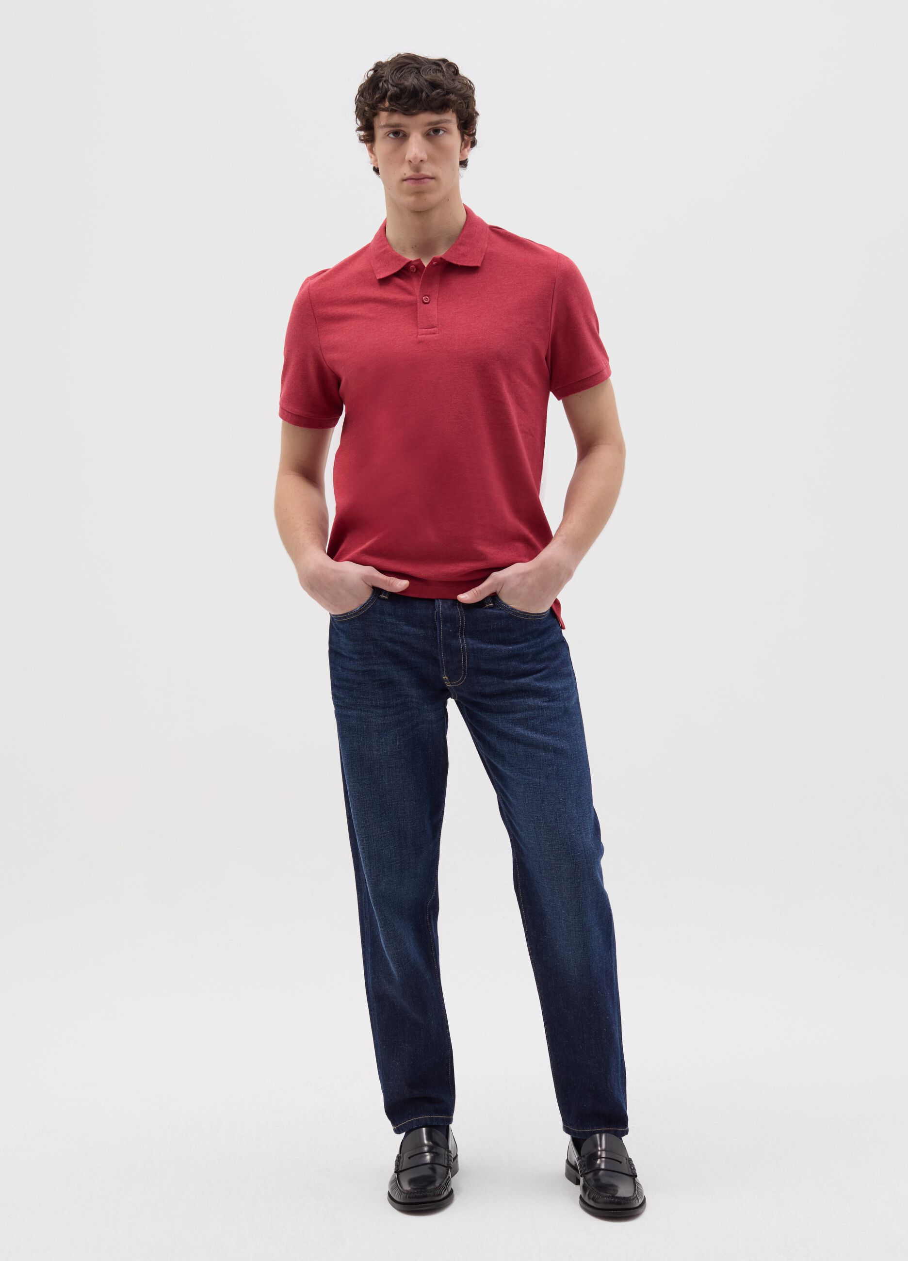 Regular-fit polo shirt in cotton