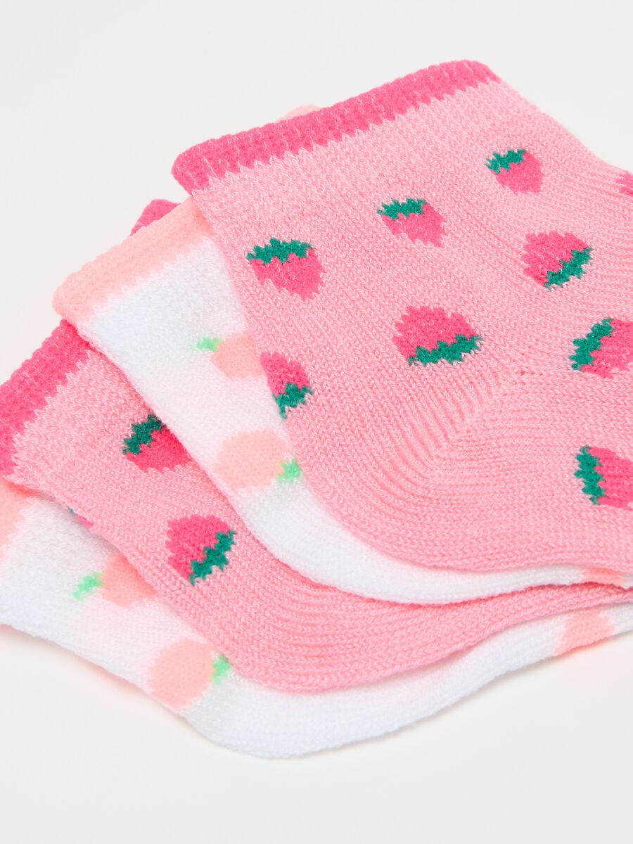 Tripack calze corte con disegno frutta_2