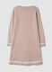 Brown crew-neck nightdress in pure organic cotton_2