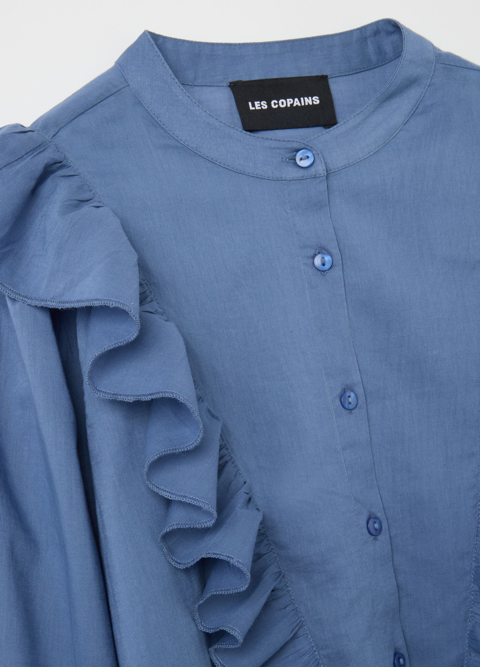 Blue Regular Fit Pure Cotton Shirt