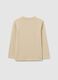 Children's beige pure cotton regular fit T-shirt_1