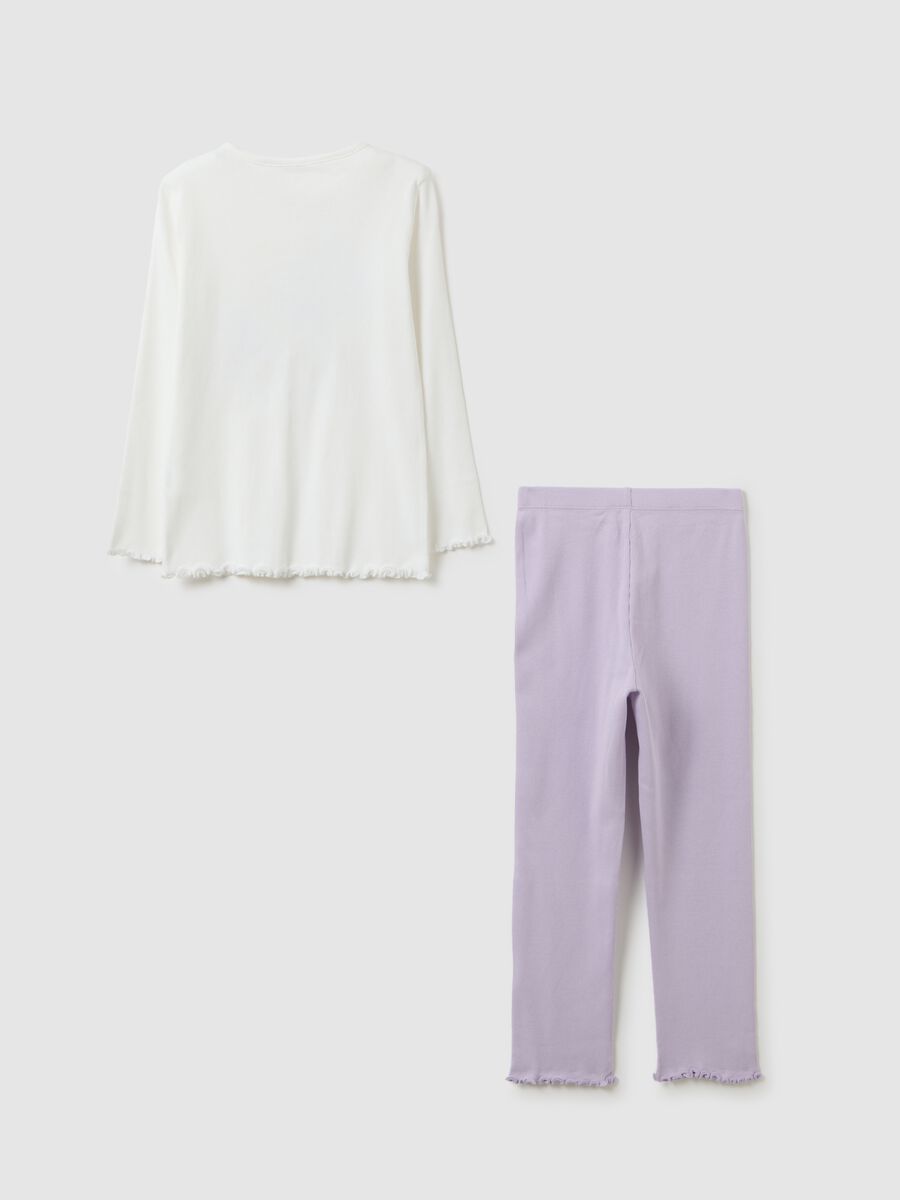 Pigiama da bambina in puro cotone multicolor regular fit_1