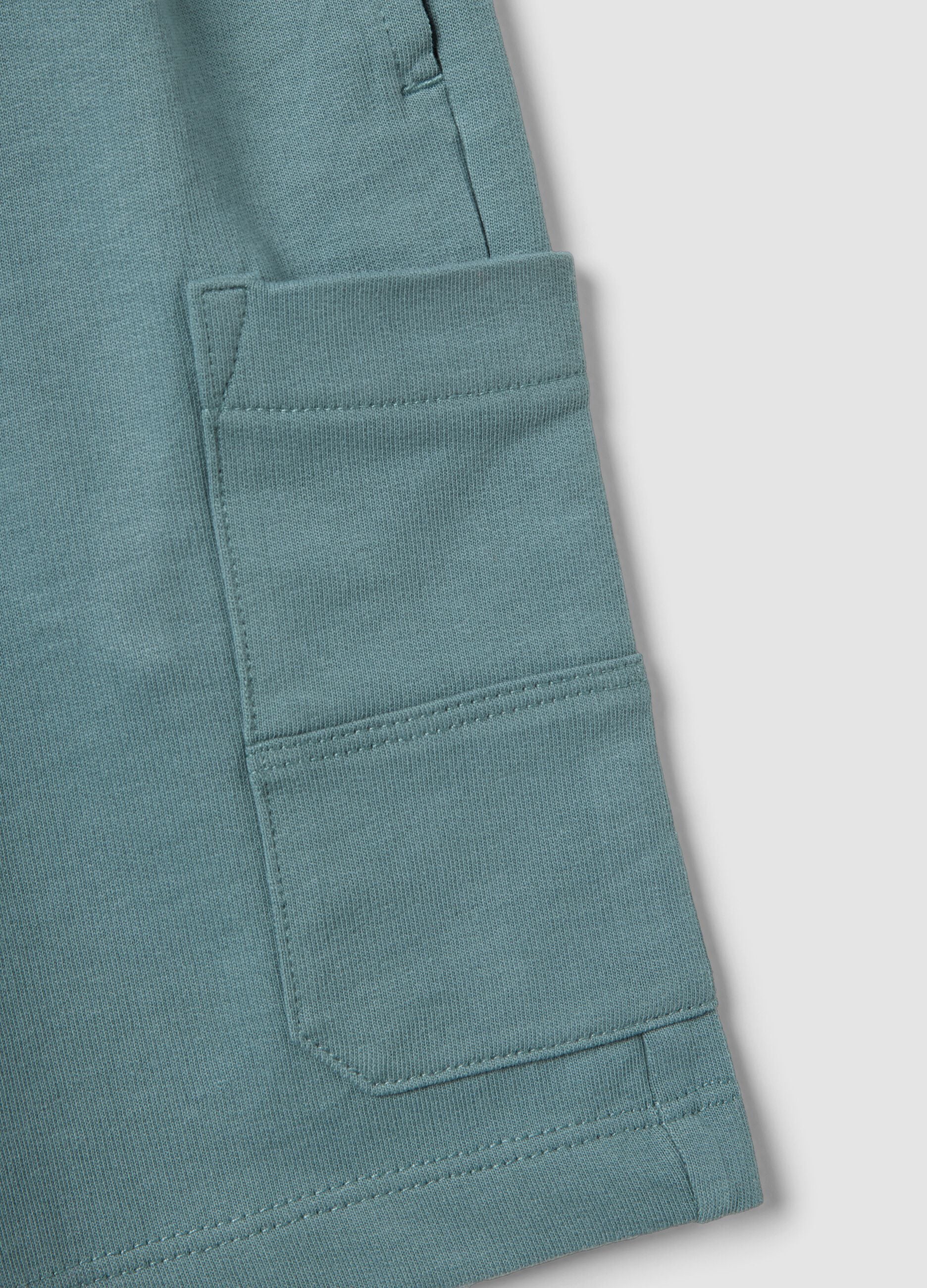 Light blue pure cotton set with top and shorts