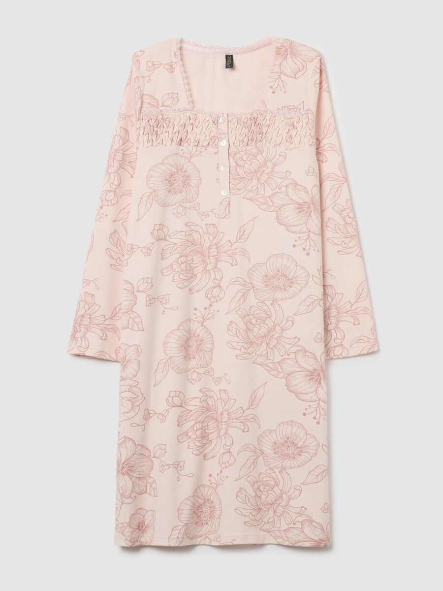Pink pure cotton nightgowns_0