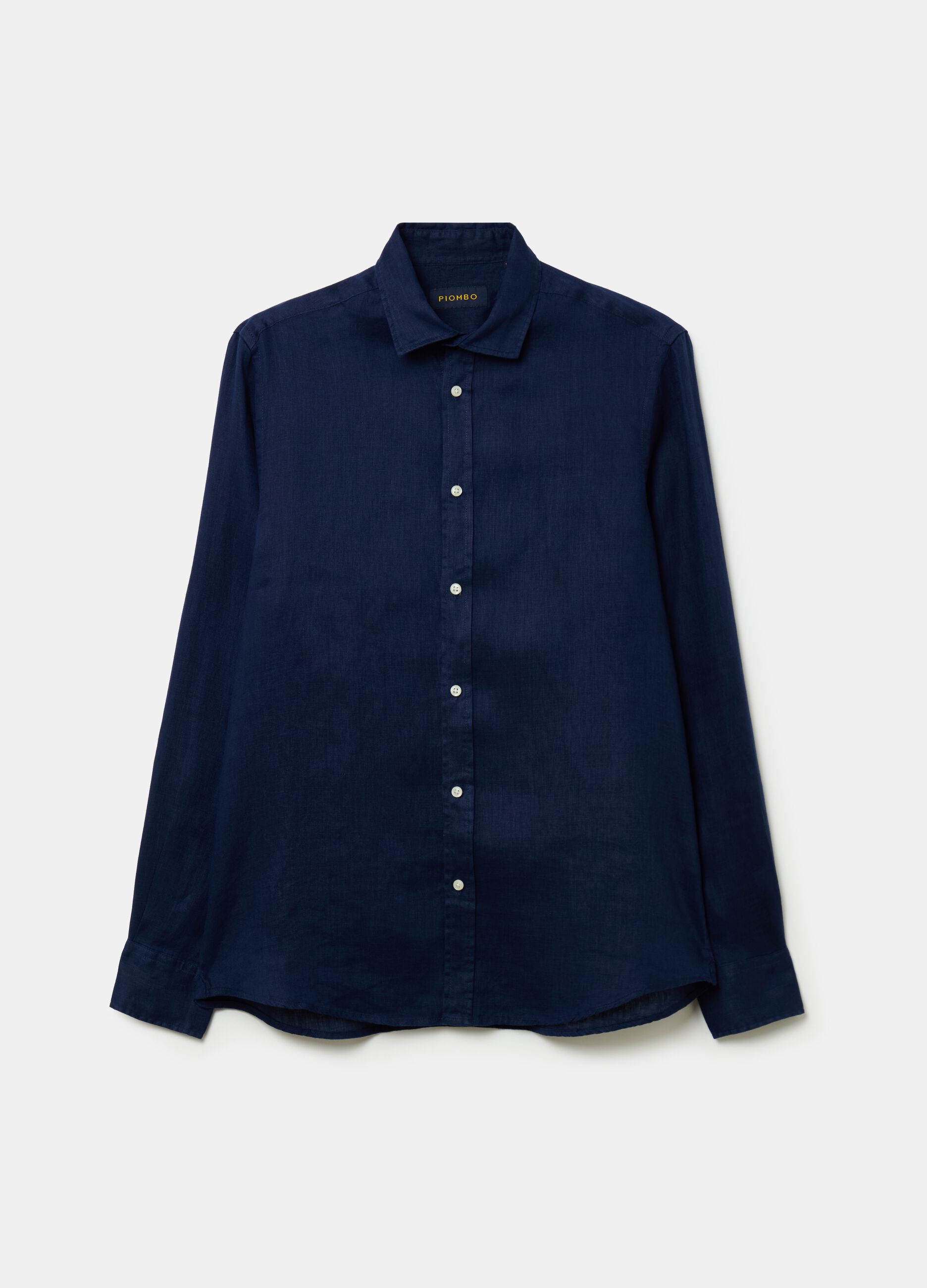 Solid colour linen shirt