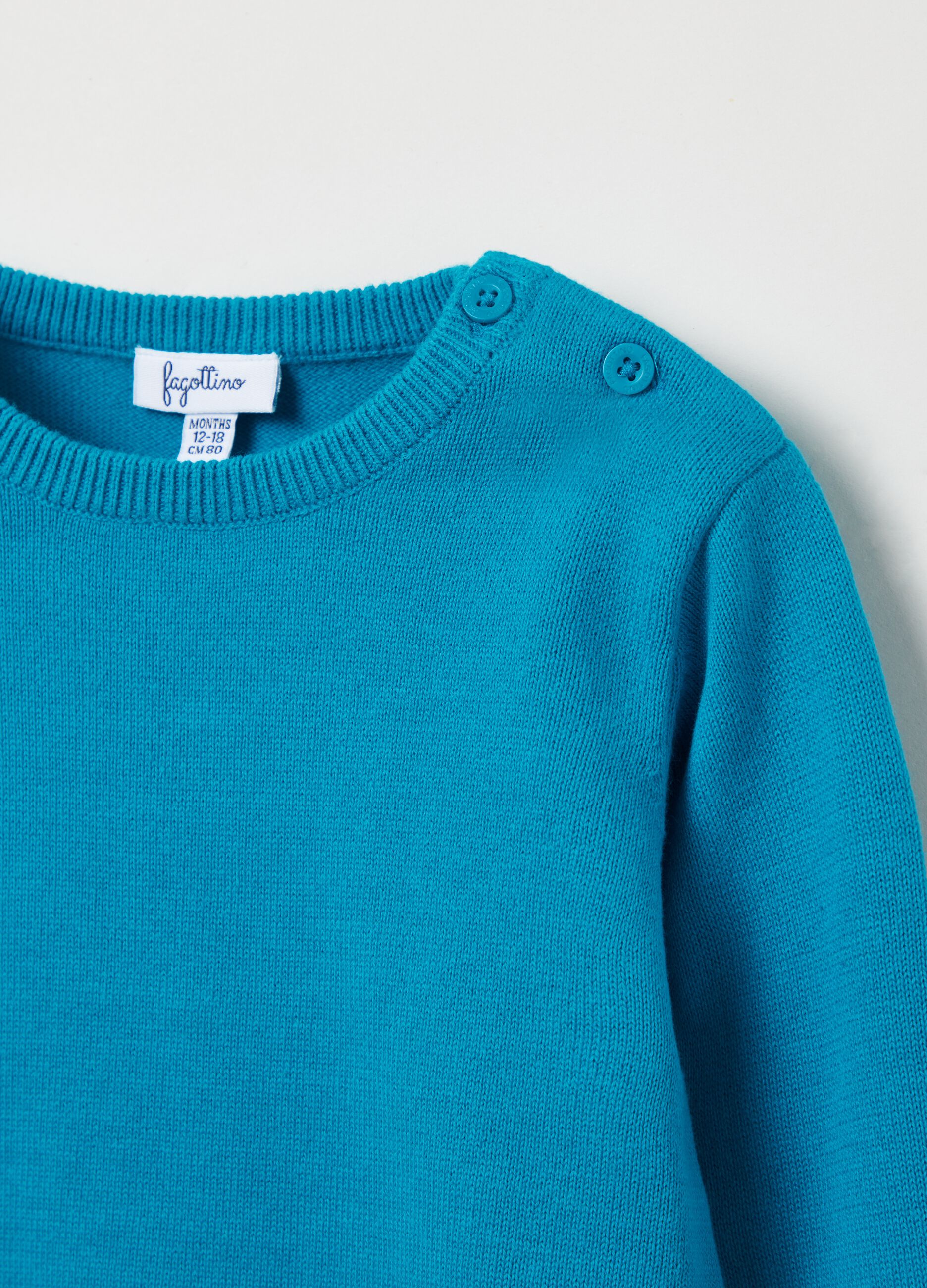 Pullover in cotone tinta unita_2