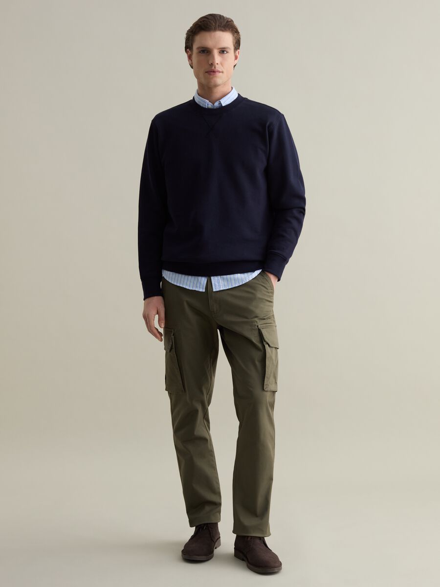 Cargo trousers in stretch cotton_0