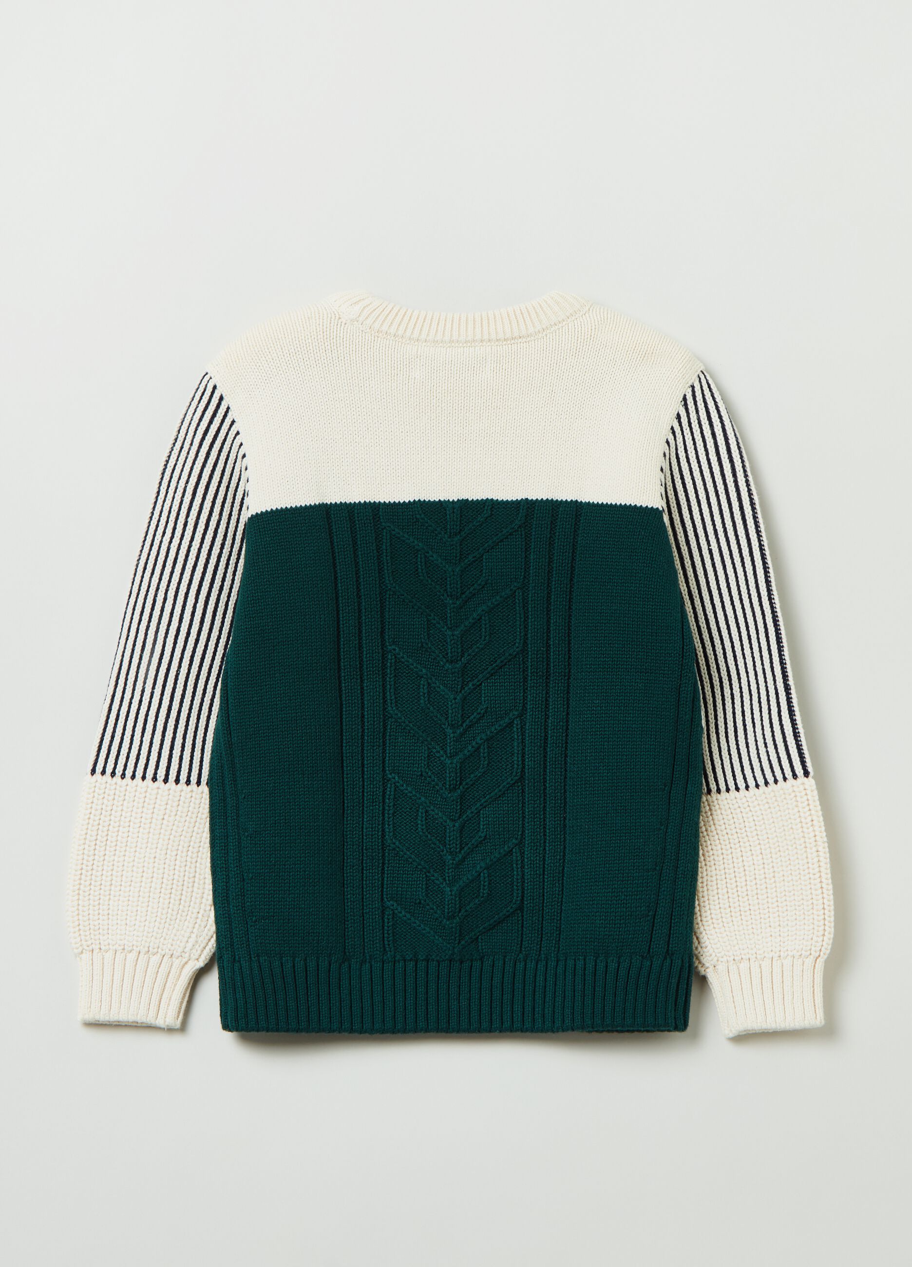 Cardigan in cotone combinato_1