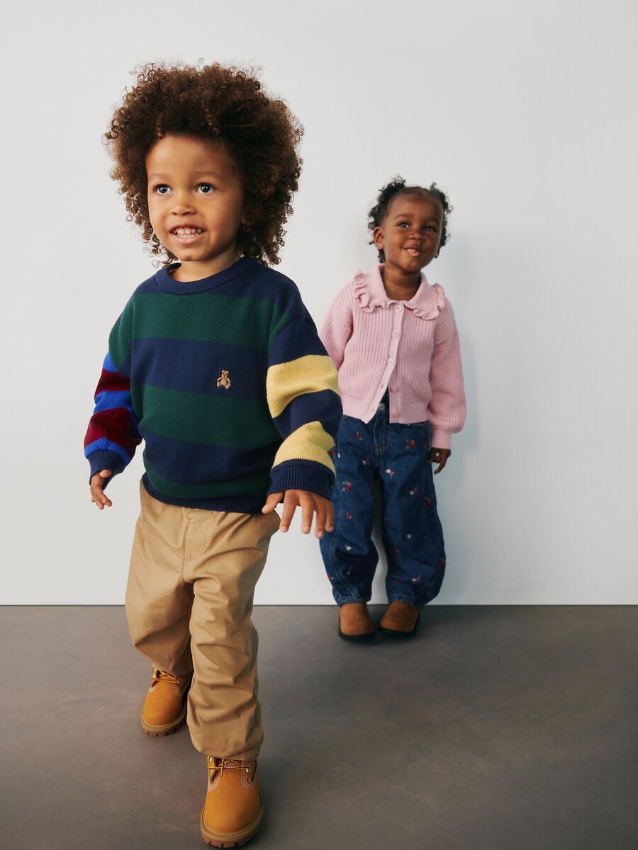 Multicoloured striped cotton jumper_2