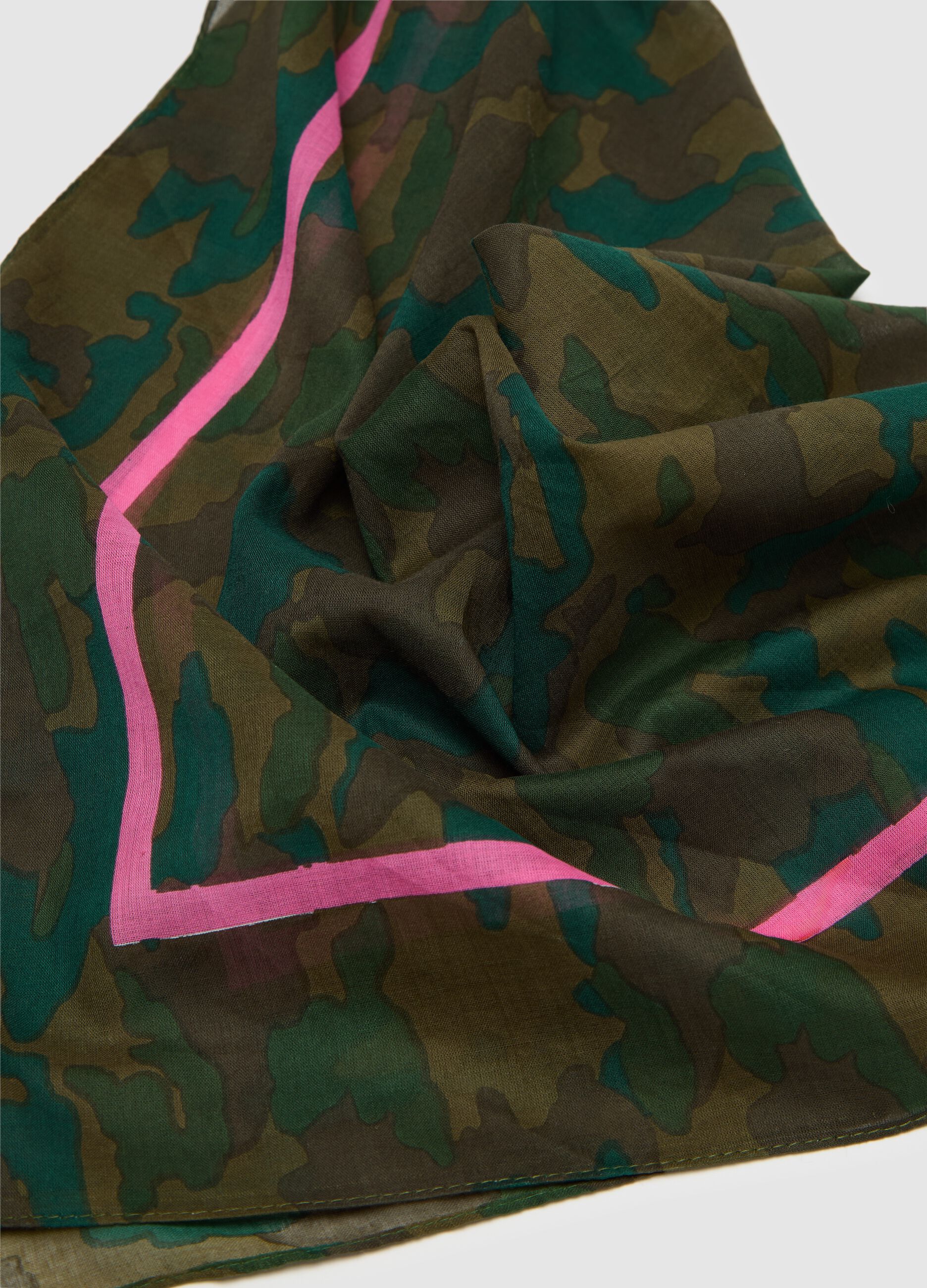 Ovs Green Camouflage Cotton Scarf