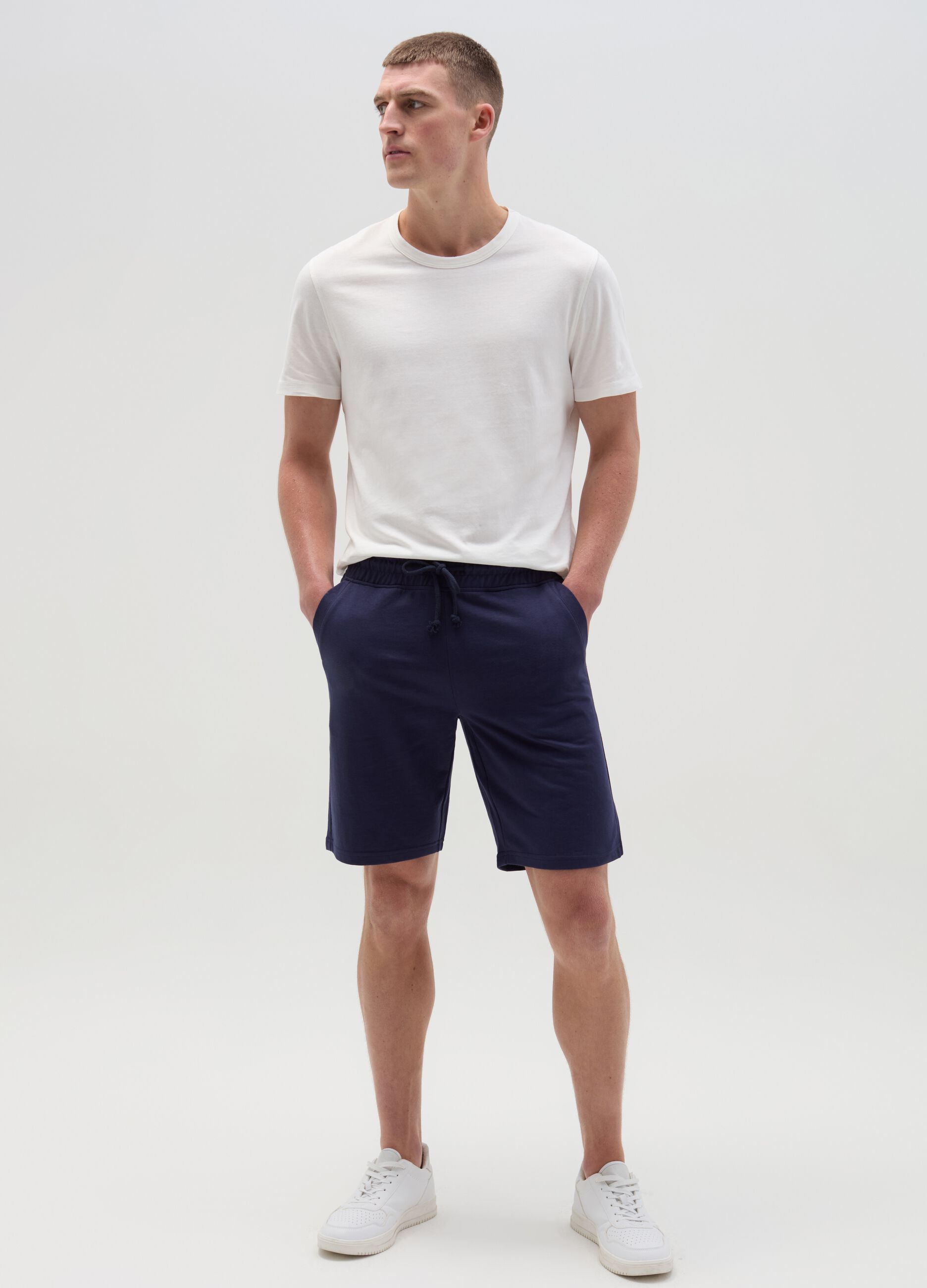 Ovs Bermuda jogger in felpa con coulisse