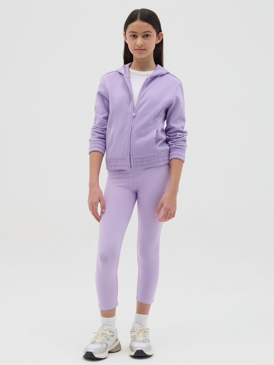 Girls’ skinny-fit leggings in stretch cotton_1