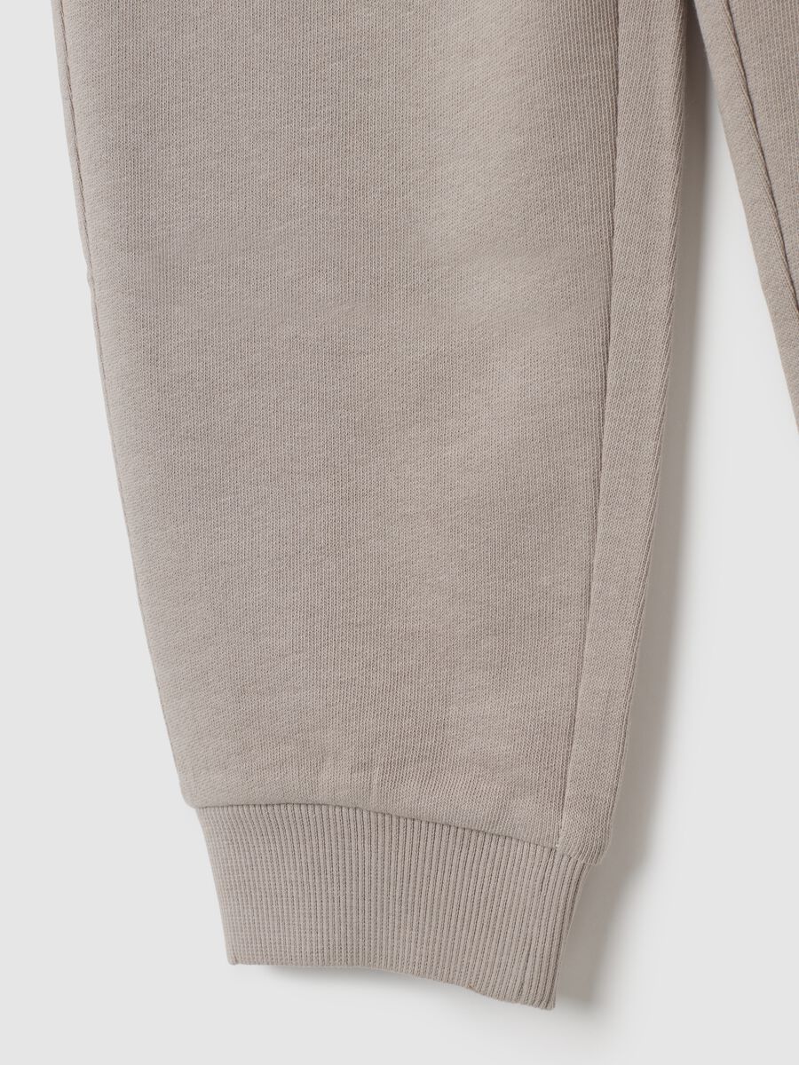 Pantaloni per bambini in puro cotone grigi regular fit_3