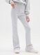 Girls' flared treggings in grey stretch cotton blend_2