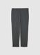 Regular grey trousers in stretch fabric_0