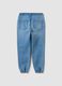 Jeans jogger denim blu in misto cotone e viscosa per ragazzo_2