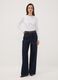 Blue wide-leg jeans in pure cotton_0
