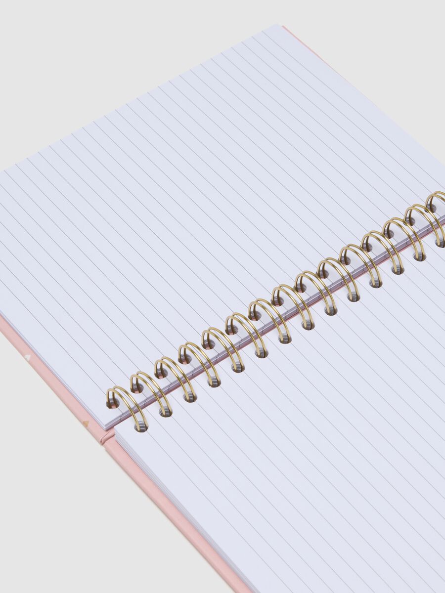 Pink Paper Notebook with Golden Hearts_1