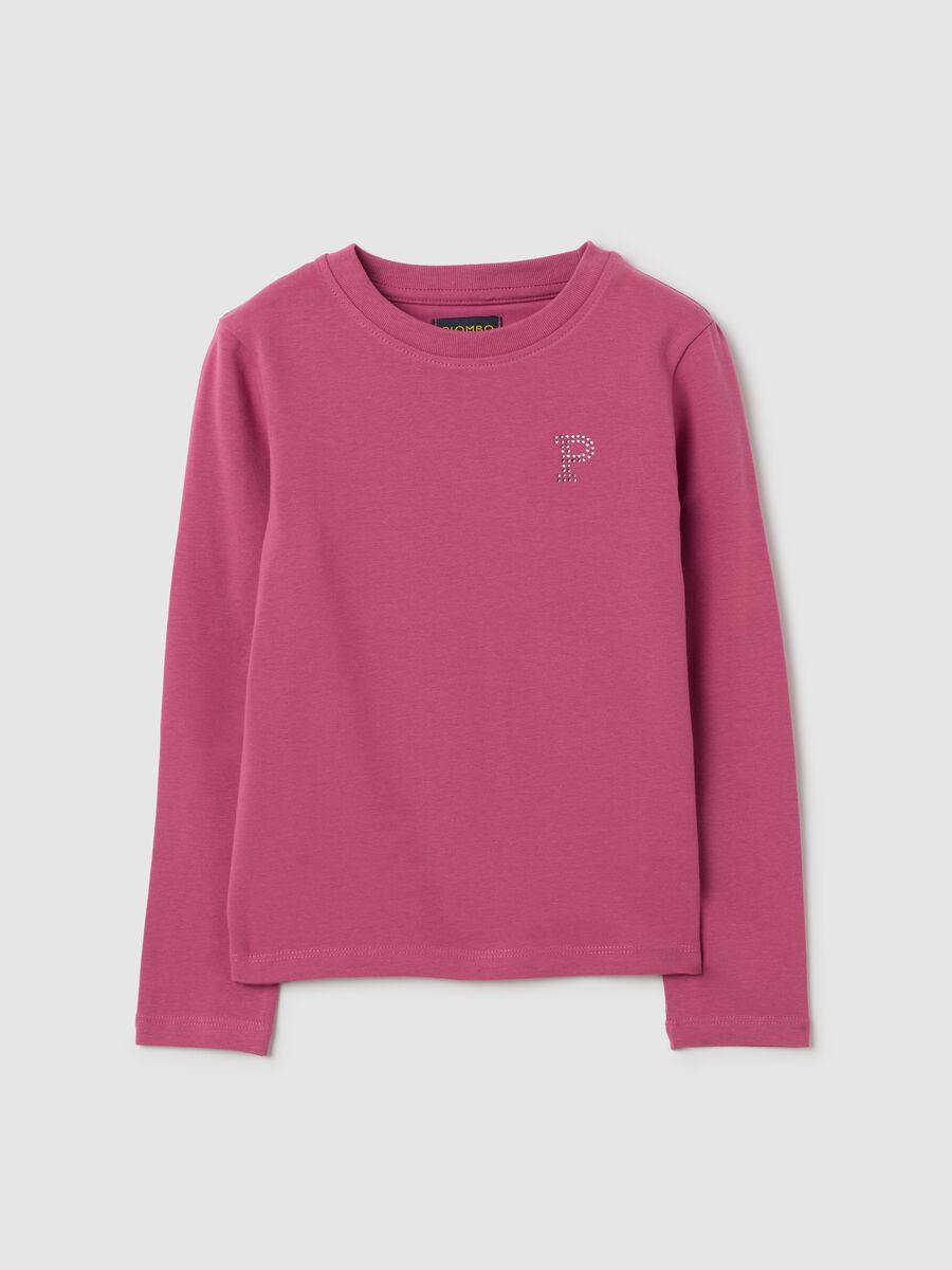 Maglietta da ragazza in cotone elasticizzato multicolor regular fit_3