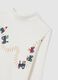 White mock neck children's top in pure cotton, regular fit with print_2