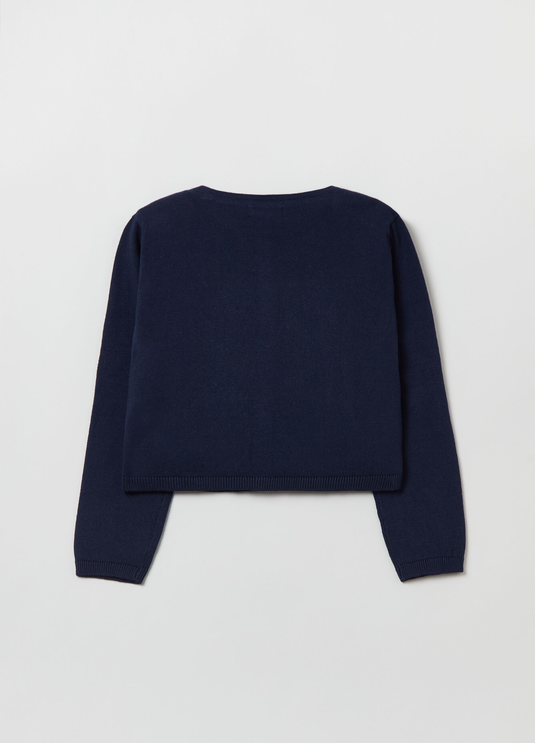 Cardigan in cotone tinta unita_1