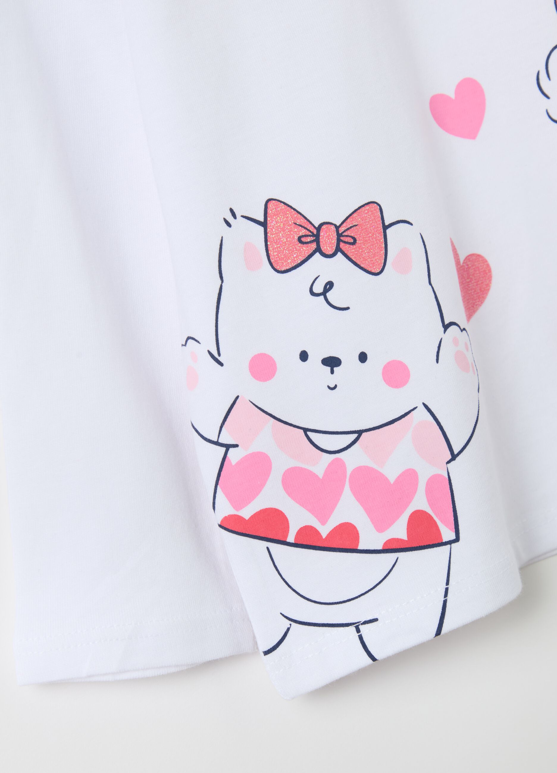 Bipack t-shirt maniche lunghe in cotone con stampa