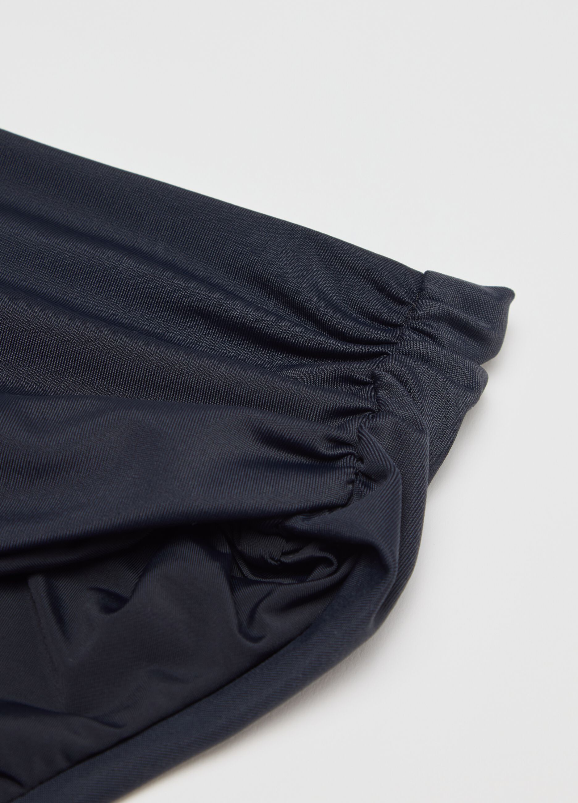 Women’s bikini briefs in black stretch microfibre with high rise