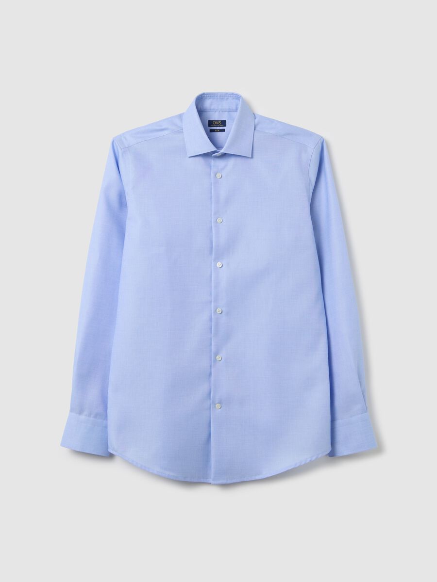 Light blue easy-iron slim-fit shirt_4