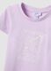 T-shirt viola in puro cotone organico da bimba con stampa marina_2