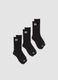 Three-pack of black sports socks in stretch organic cotton_0
