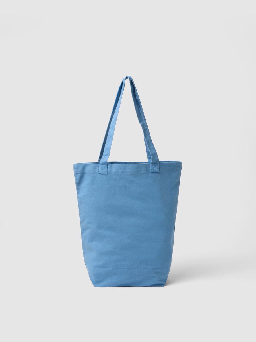 Blue pure cotton bag with pizza print_1