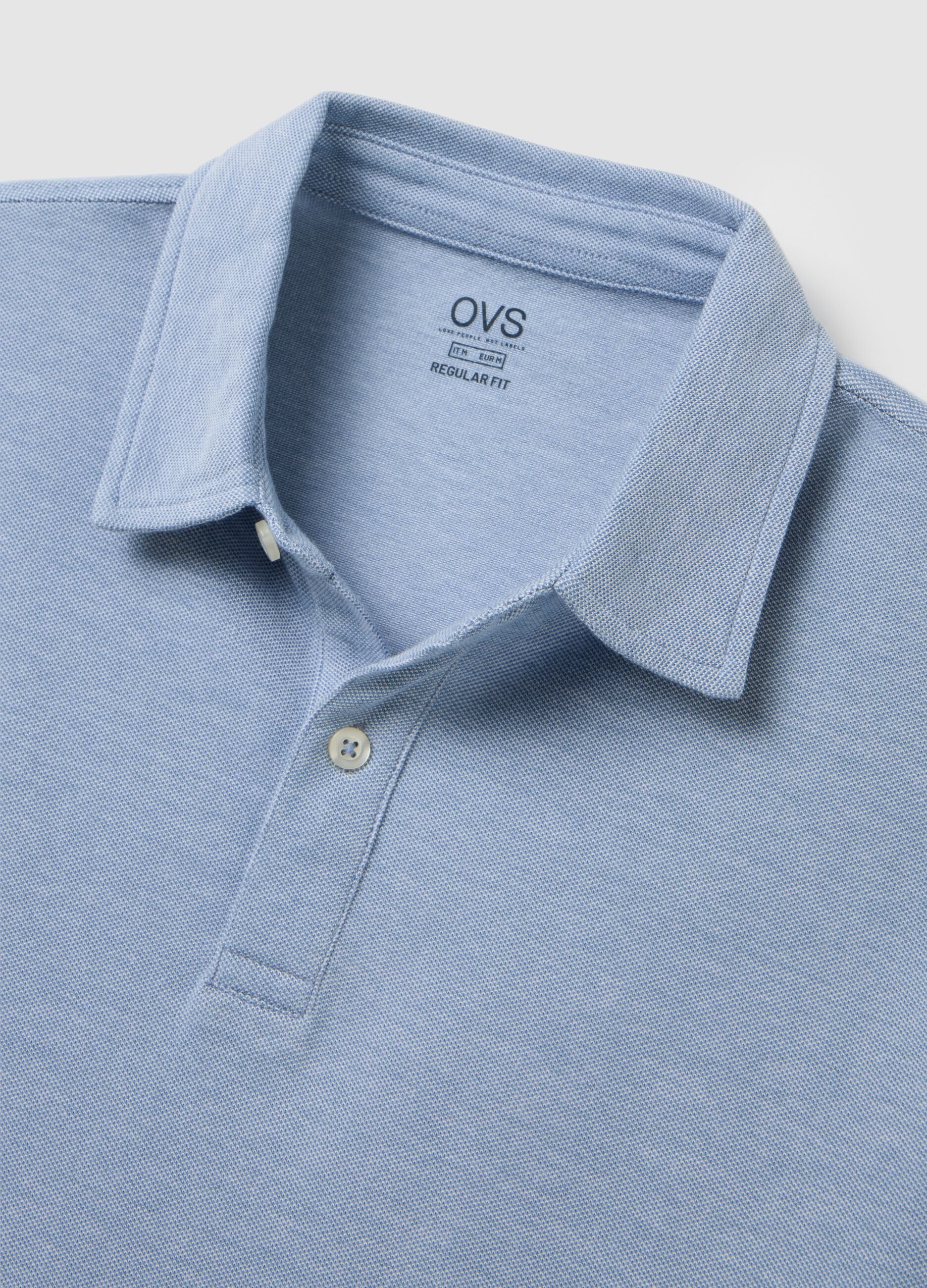 Men's Regular Fit Sky Blue Pure Cotton Polo Shirt