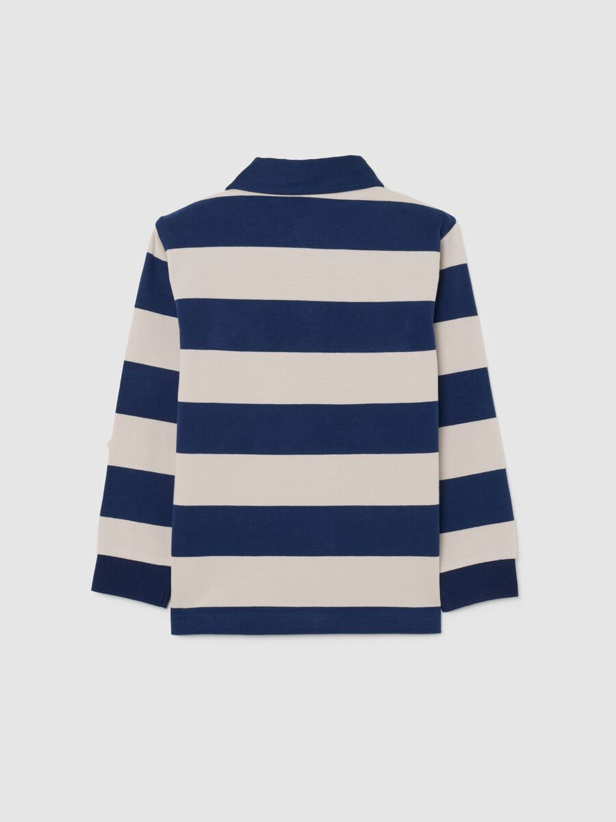 Boys' Multicolour Stripe Polo Shirt in Pure Cotton Regular Fit_1